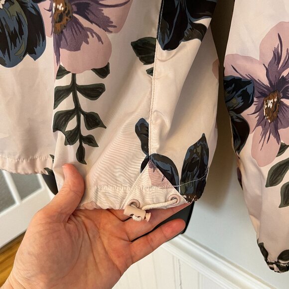 Thread & Supply 1/4 Zip Floral Windbreaker, Size XS - Picture 6 of 13